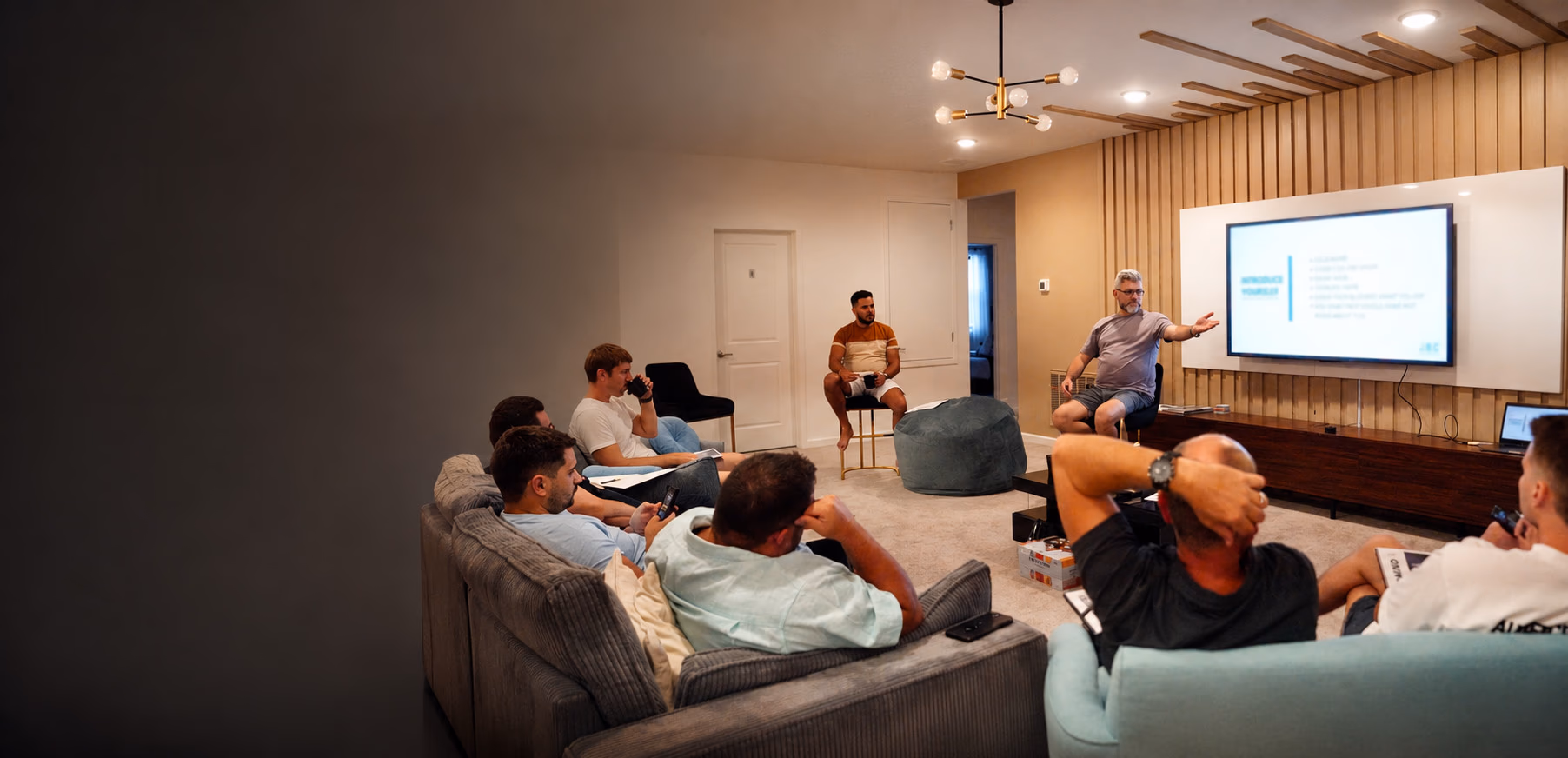 Business session at the retreat